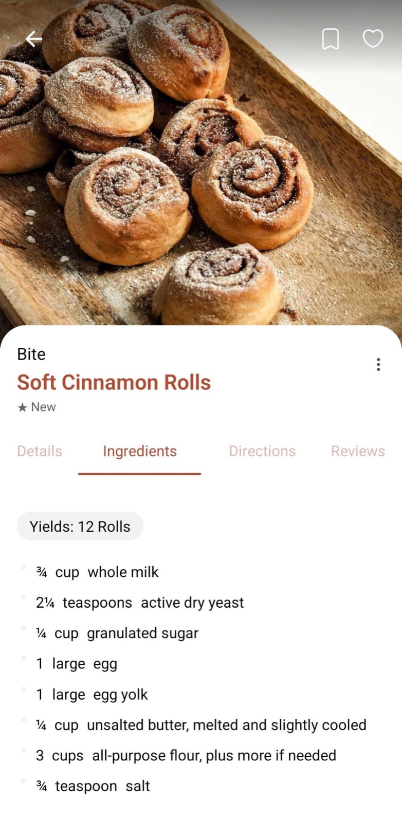 Saving an Instagram recipe to the Bite recipe app