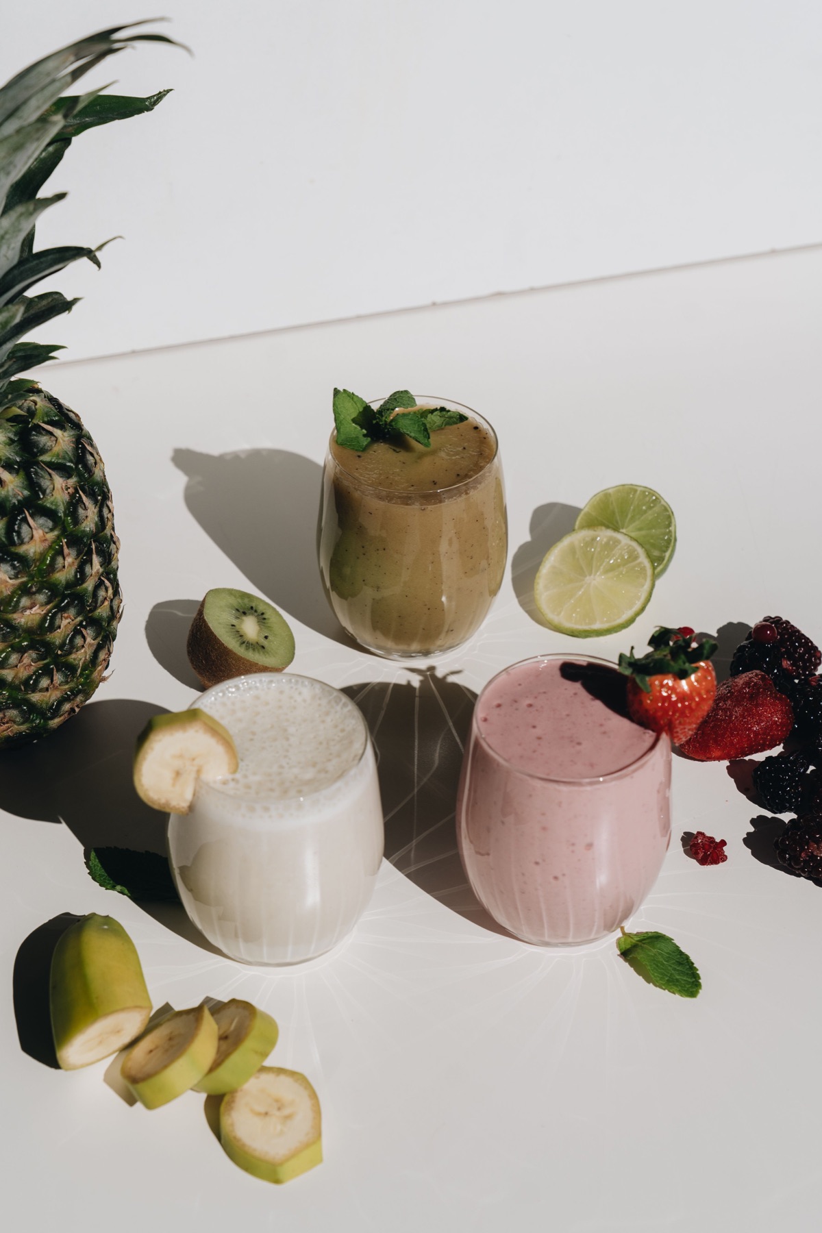 Fresh fruit smoothies
